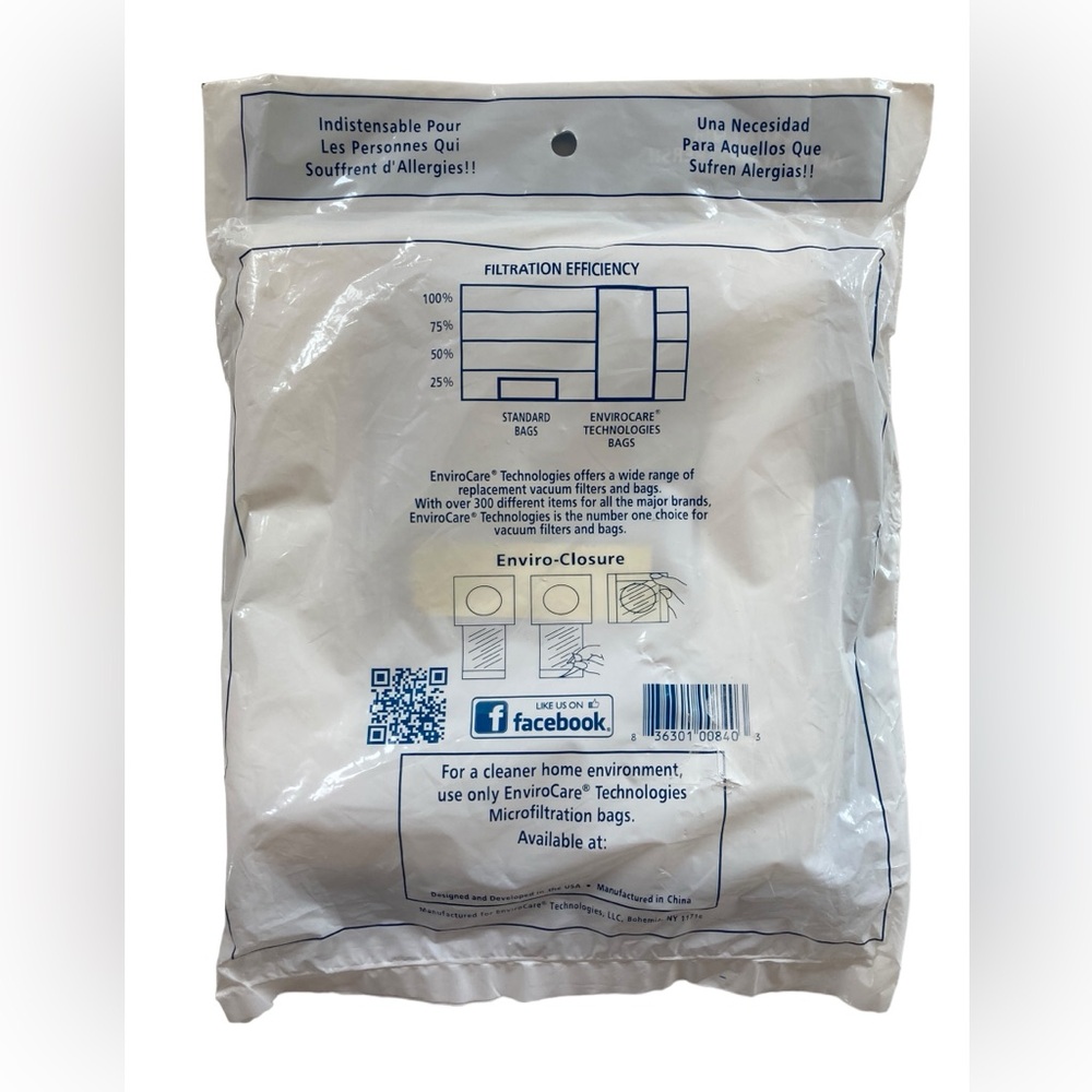 6 Vacuum Bags‎ Enviro Care Bissell Uprights Style 1 & 7 Samsung 5000 & 7000 NOS - Picture 7 of 8